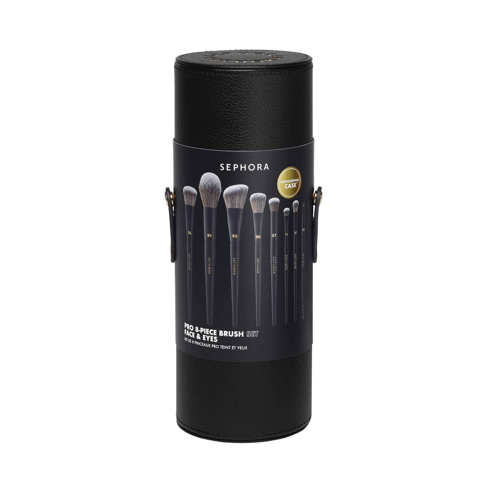PRO 8-PIECE BRUSH SET-25 XMS (SET DE 8 BROCHAS PROFESIONALES PARA ROSTRO Y OJOS)
